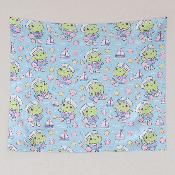 Item preview, Kawaii Frog Little Sailor Pattern designed and sold by Soft Berry Studio.