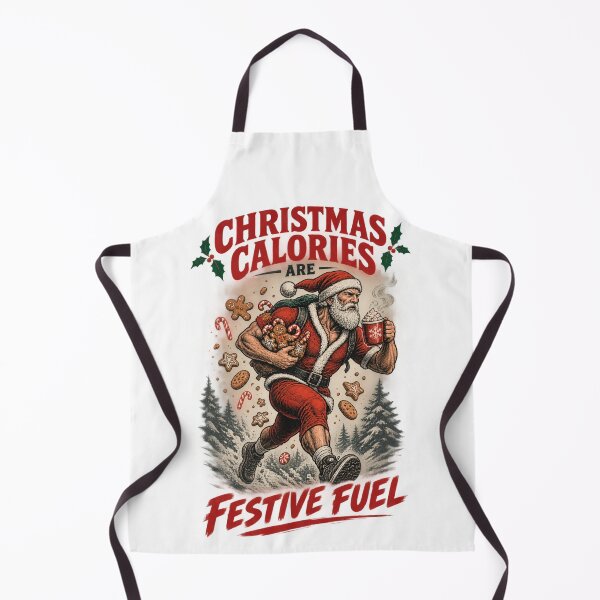 Item preview, Christmas Calories Are Festive Fuel Gym Santa designed and sold by CrazySzoopWorld.