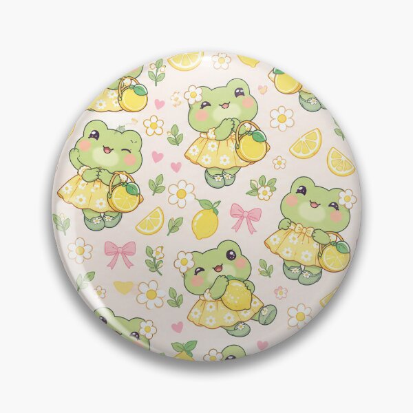 Item preview, Kawaii Frog Lemon Flower Dress Pattern designed and sold by Soft Berry Studio.