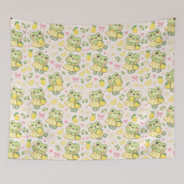Item preview, Kawaii Frog Lemon Flower Dress Pattern designed and sold by Soft Berry Studio.