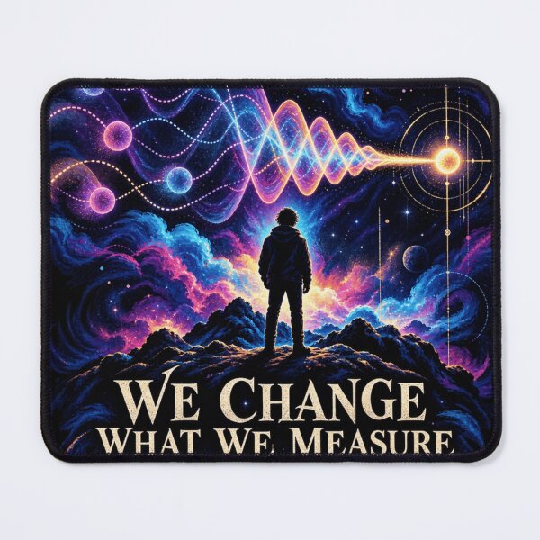 Item preview, We Change What We Measure Quantum Physics Space Art designed and sold by AstroPal28.