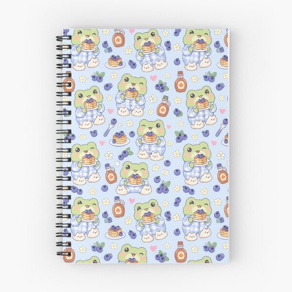 Item preview, Kawaii Frog Blueberry Pancake Breakfast Pattern designed and sold by Soft Berry Studio.