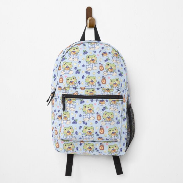 Item preview, Kawaii Frog Blueberry Pancake Breakfast Pattern designed and sold by Soft Berry Studio.