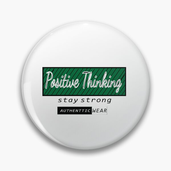 Item preview, "Positive Thinking - Authentic Wear" Typography T-Shirt Graphic Design designed and sold by Carftora786.