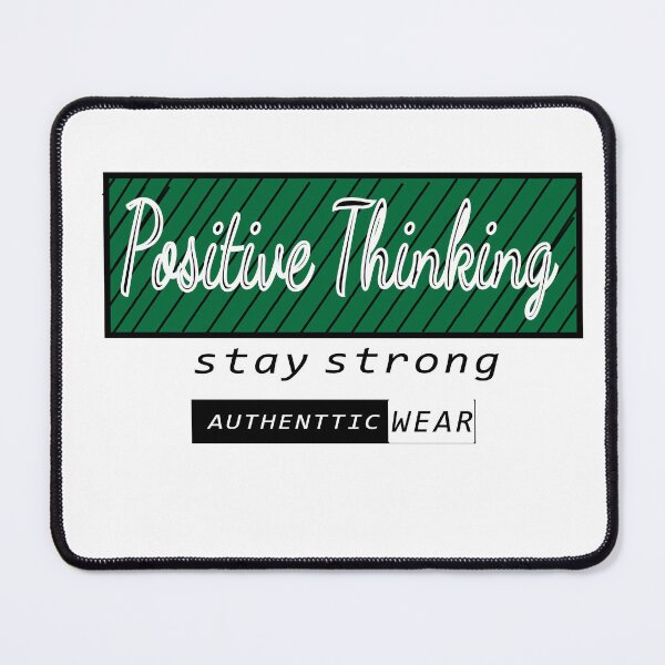 Item preview, "Positive Thinking - Authentic Wear" Typography T-Shirt Graphic Design designed and sold by Carftora786.