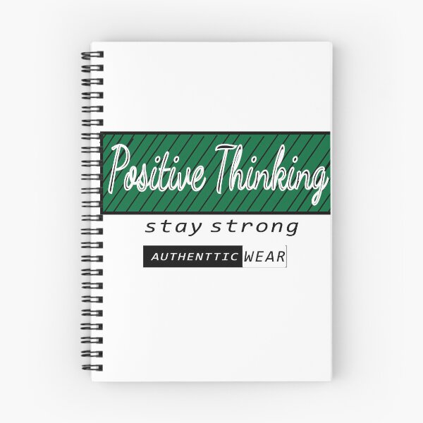 Item preview, "Positive Thinking - Authentic Wear" Typography T-Shirt Graphic Design designed and sold by Carftora786.