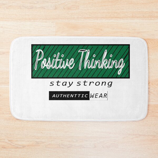 Item preview, "Positive Thinking - Authentic Wear" Typography T-Shirt Graphic Design designed and sold by Carftora786.