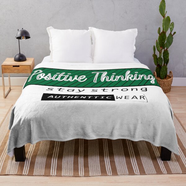 Item preview, "Positive Thinking - Authentic Wear" Typography T-Shirt Graphic Design designed and sold by Carftora786.