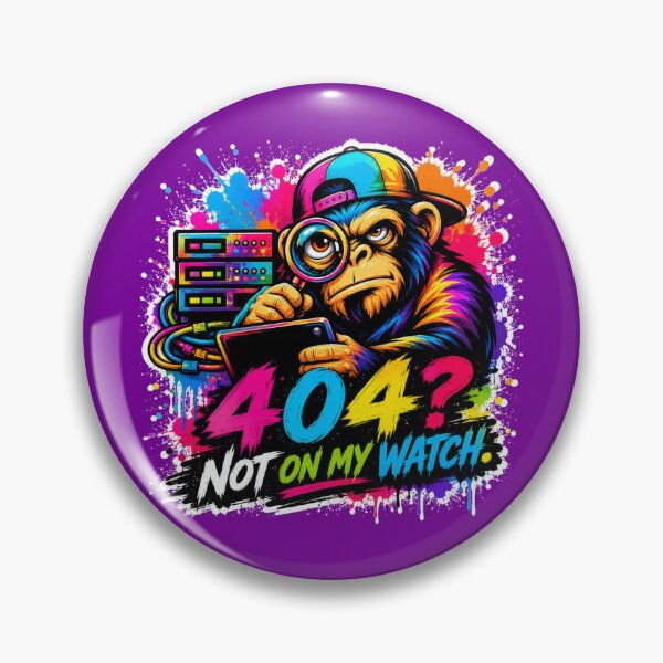 Item preview, 404 Not On My Watch – Funny Detective Monkey Coder Splash Art designed and sold by Cabrasco.