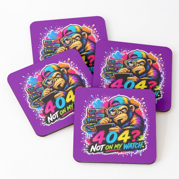 Item preview, 404 Not On My Watch – Funny Detective Monkey Coder Splash Art designed and sold by Cabrasco.