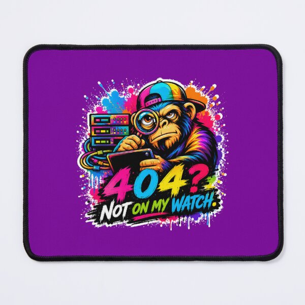 Item preview, 404 Not On My Watch – Funny Detective Monkey Coder Splash Art designed and sold by Cabrasco.
