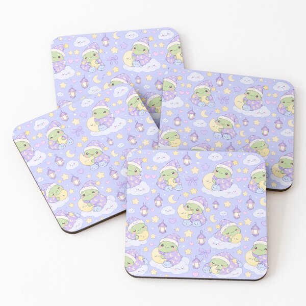 Item preview, Kawaii Frog Moonlight Pajama Party Pattern designed and sold by Soft Berry Studio.