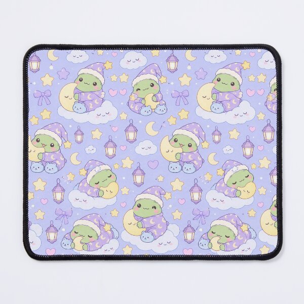 Item preview, Kawaii Frog Moonlight Pajama Party Pattern designed and sold by Soft Berry Studio.