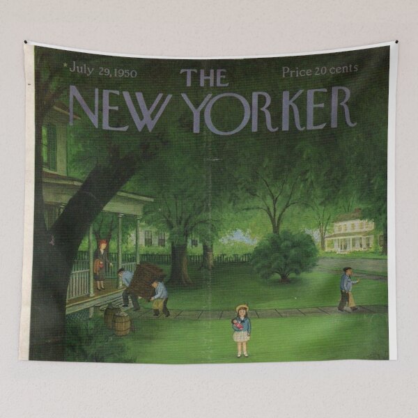 Item preview, The New Yorker Magazine Cover Vintage Girls Ladies Women Wall Art Poster Print Tee Cushion Mug Shirt designed and sold by Cool Robot Bro..