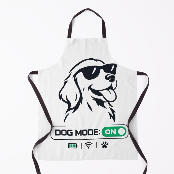 Item preview, Dog Mode On Minimalist Outline - Cool Golden Retriever Sunglasses Tech Sticker designed and sold by VYBEHAUS.