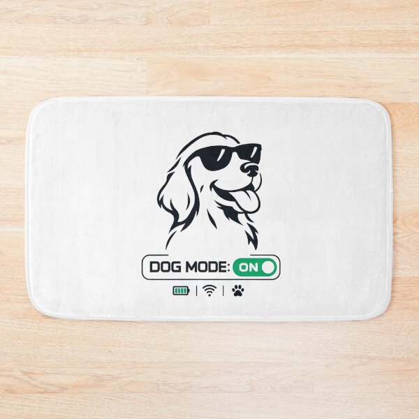 Item preview, Dog Mode On Minimalist Outline - Cool Golden Retriever Sunglasses Tech Sticker designed and sold by VYBEHAUS.