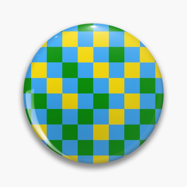 Item preview, Green And Yellow On Cyan Checkered Pattern   designed and sold by PatternTitan.