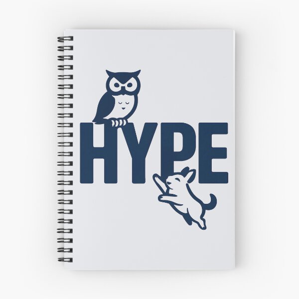 Item preview, Dark Blue HYPE Typography Owl and Dog Cute Illustration designed and sold by VibeShift Studio.