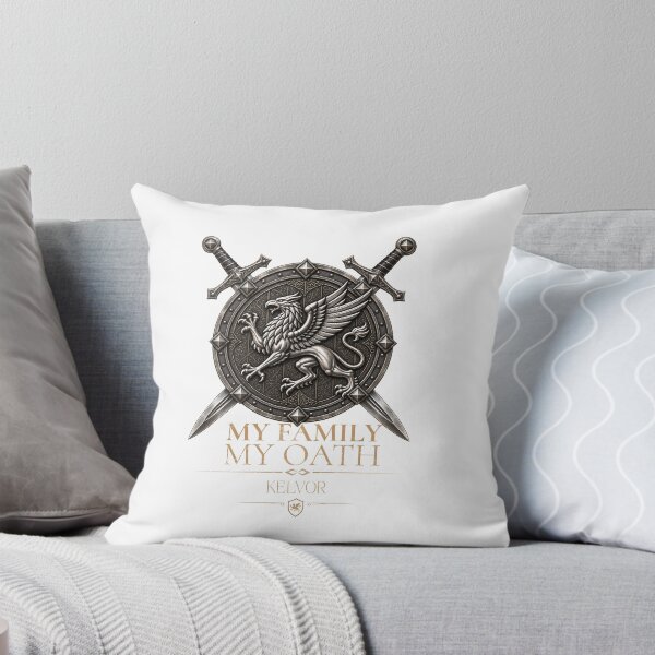 Item preview, Fantasy Griffin Crest – My Family, My Oath | Kelvor designed and sold by kelvorchronicle.