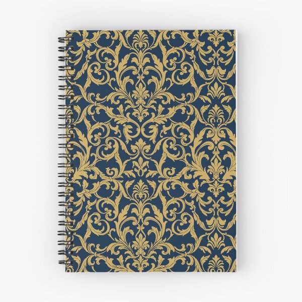 Item preview, Navy Gold Baroque Damask Ornate Pattern designed and sold by AIG - Andrei Ilie Graphics.