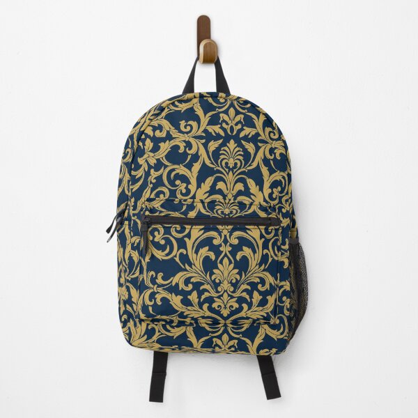 Item preview, Navy Gold Baroque Damask Ornate Pattern designed and sold by AIG - Andrei Ilie Graphics.