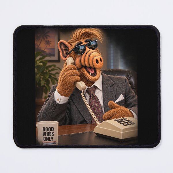 Item preview, Retro Alien Businessman Sticker – Vintage Office Phone 80s 90s Art designed and sold by Felixuss.