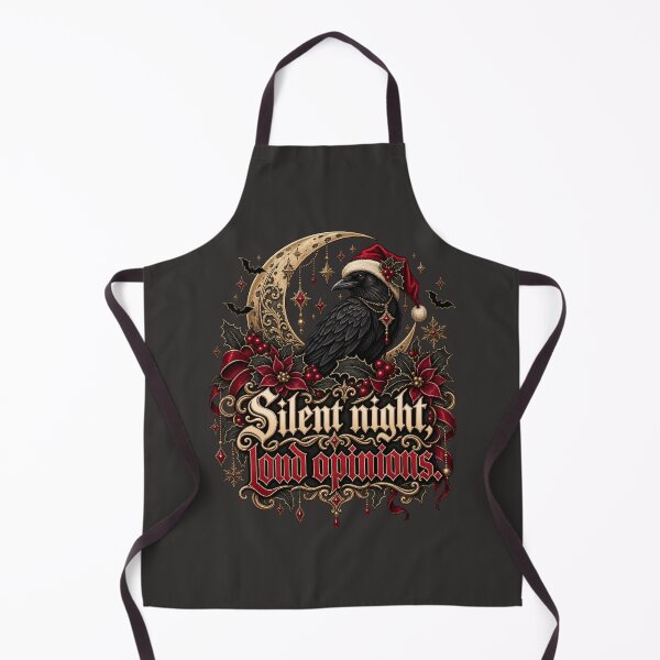 Item preview, Silent Night Loud Opinions Gothic Raven Christmas Mug | Sarcastic Holiday Quote Gift | Dark Moody Christmas Coworker Design designed and sold by PRINYOS.