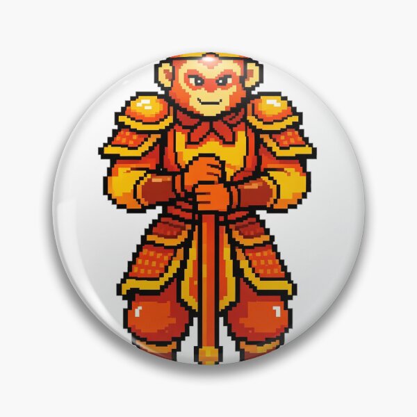 Item preview, Pixel Art Sun Wukong Guarding Stance designed and sold by DigArtis.