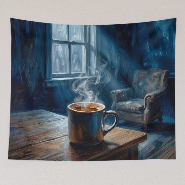 Item preview, Midnight Coffee – Cozy Night Coffee Artwork designed and sold by Marcu Ioachim.