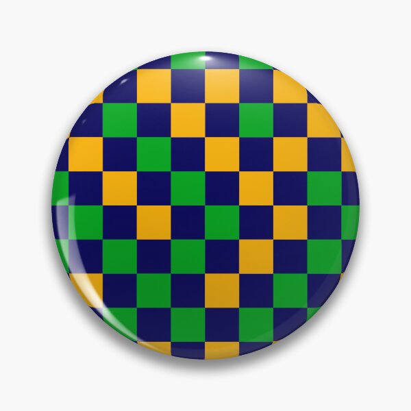 Item preview, Green And Yellow On Navy Blue Checkered Pattern   designed and sold by PatternTitan.