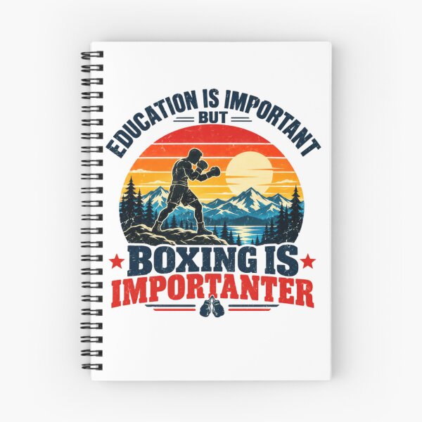 Item preview, Education Is Important But Boxing Is Importanter Boxer Combat Sports Fan designed and sold by SkeletonsDanger.