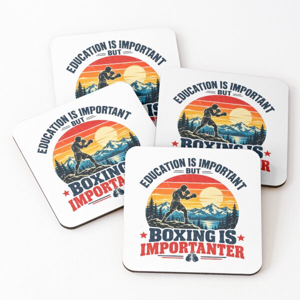 Item preview, Education Is Important But Boxing Is Importanter Boxer Combat Sports Fan designed and sold by SkeletonsDanger.
