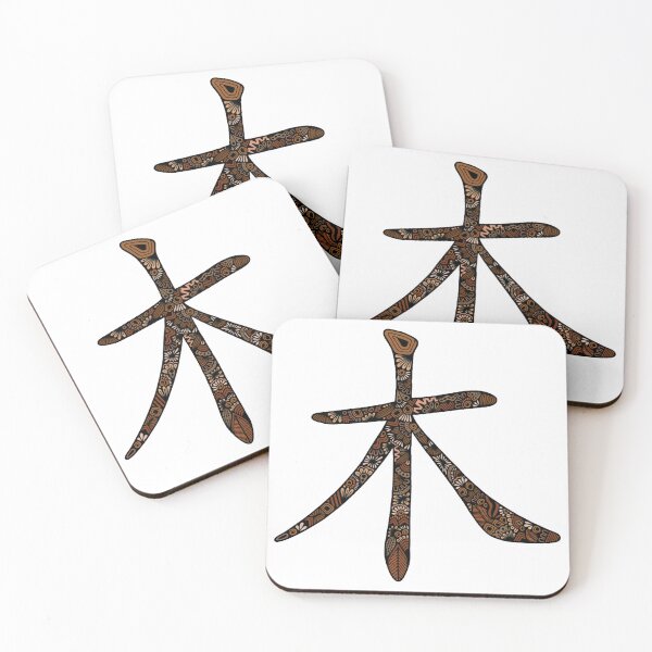 Item preview, Zentangle Thursday Wood Kanji Japanese Element Art designed and sold by FioreDiCiliegio.