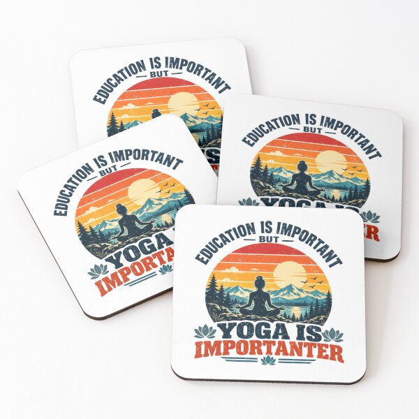 Item preview, Education Is Important But Yoga Is Importanter Funny Yogi Meditation Wellness designed and sold by SkeletonsDanger.