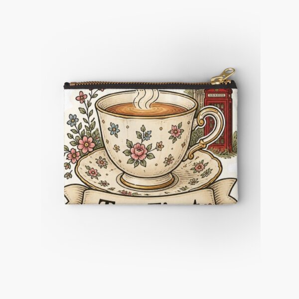 Item preview, ​"Tea First" Vintage London Teacup & Landmarks Sticker designed and sold by PrintWavePro.