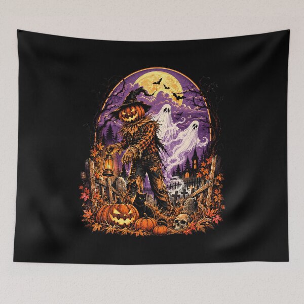 Item preview, Pumpkin Head Scarecrow Halloween designed and sold by MysticCanvasAi.