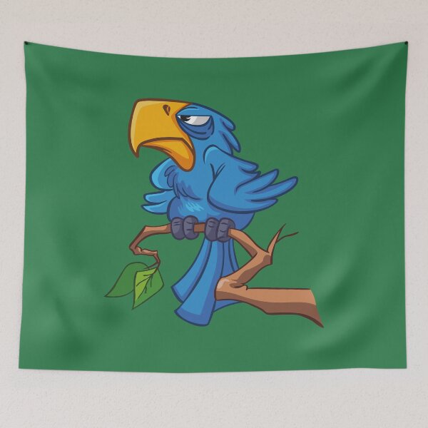 Item preview, Angry Blue Bird – Funny Aggressive Bird Gamer Mascot designed and sold by MerlinWear.