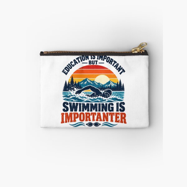 Item preview, Education Is Important But Swimming Is Importanter Funny Swimmer Athlete designed and sold by HumansStuck12.
