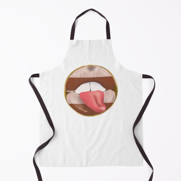 Item preview, Rebel Lips Pop Art – Stripes brown beige pink tongue designed and sold by GoldenRebels.