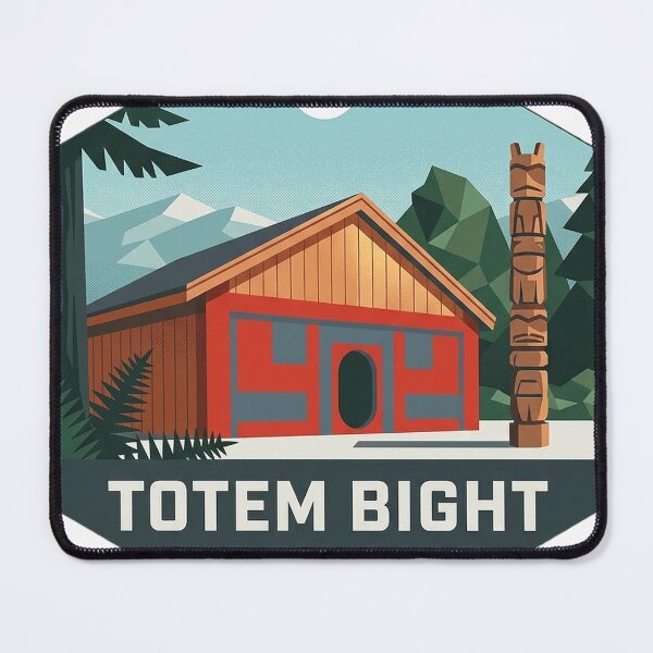 Item preview, Totem Bight State Historical Park Modern Retro Hexagon Alaska Sticker designed and sold by DetourDgn.