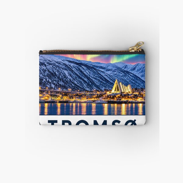 Item preview, Tromsø Norway Coordinates – Northern Lights & Arctic Travel Art designed and sold by ChicClicker.