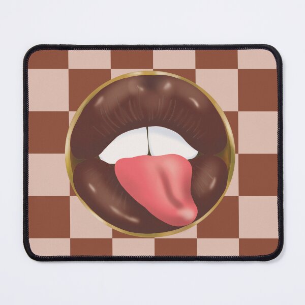 Item preview, Rebel Lips Pop Art – Duotone blocks brown beige Lips designed and sold by GoldenRebels.