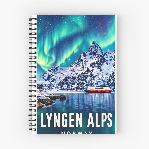 Item preview, Lyngen Alps Norway – Northern Lights & Arctic Mountain Travel Art designed and sold by ChicClicker.