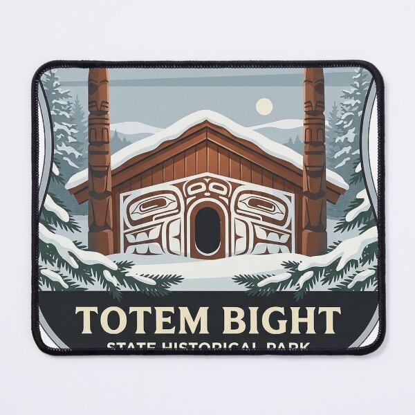 Item preview, Totem Bight Alaska Winter Clan House Heraldic Shield Sticker designed and sold by DetourDgn.