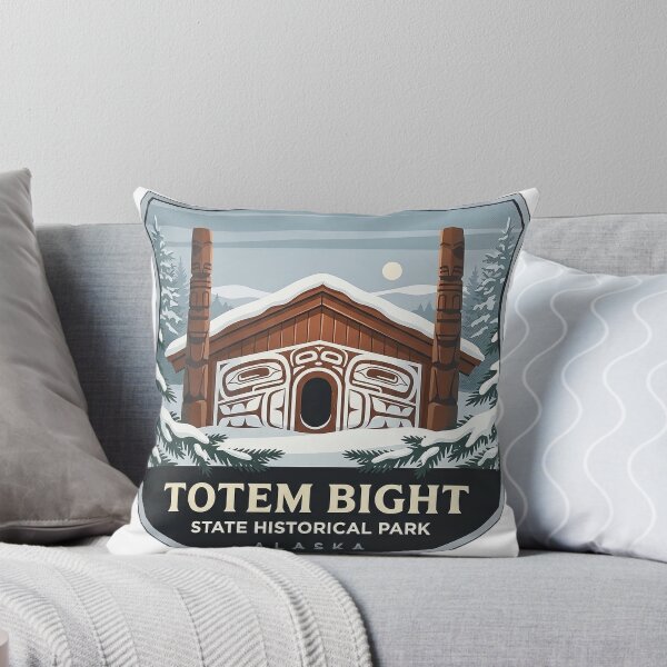 Item preview, Totem Bight Alaska Winter Clan House Heraldic Shield Sticker designed and sold by DetourDgn.