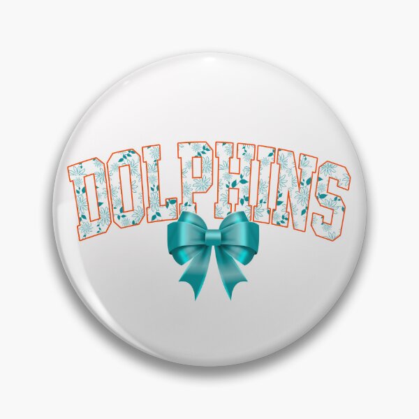 Item preview, Dolphins Floral Coquette Bow Football Team Spirit designed and sold by RockTheFeal.