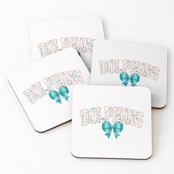 Item preview, Dolphins Floral Coquette Bow Football Team Spirit designed and sold by RockTheFeal.
