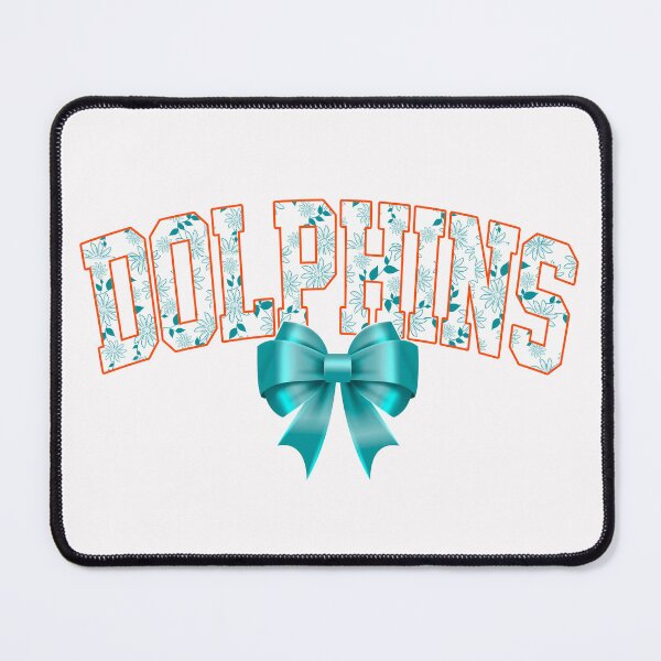 Item preview, Dolphins Floral Coquette Bow Football Team Spirit designed and sold by RockTheFeal.