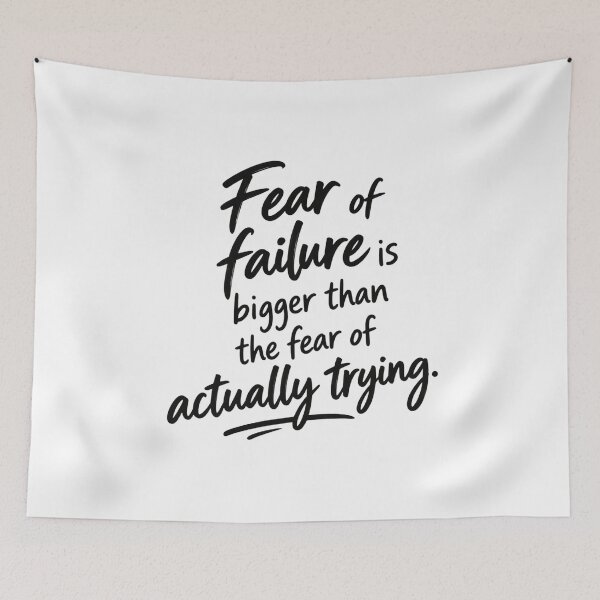 Item preview, Fear Of Failure Is Bigger Than The Fear Of Actually Trying Quote Sticker designed and sold by VYBEHAUS.