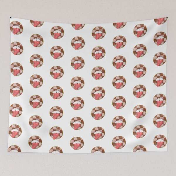 Item preview, Rebel Lips Pop Art – blocks brown beige pink tongue designed and sold by GoldenRebels.